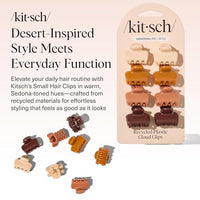 Thumbnail for Image 2 of Kitsch Small Hair Clips for Women and Girls - Sedona, 8pc Set