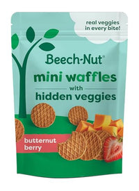 Thumbnail for Image 1 of Default Title for the product Beech-Nut Mini Waffles Stage 4, Butternut Berry Toddler Snack, 3 oz Bag