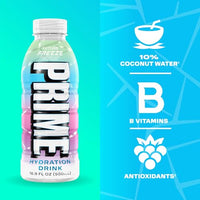 Thumbnail for Image 4 of PRIME Hydration FUTURE FREEZE, Sports Drinks with Coconut Water, Electrolyte Enhanced to Replenish Fluids, Zero Added Sugar, B Vitamins, Antioxidants, Made with Natural Flavors, 16.9 Fl Oz 12 Pack