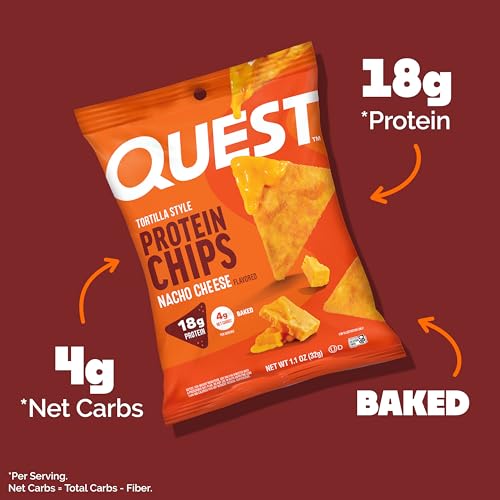 Image 3 of Quest Nutrition Nacho Cheese Tortilla Style Protein Chips, 1.1 oz (Pack of 4)