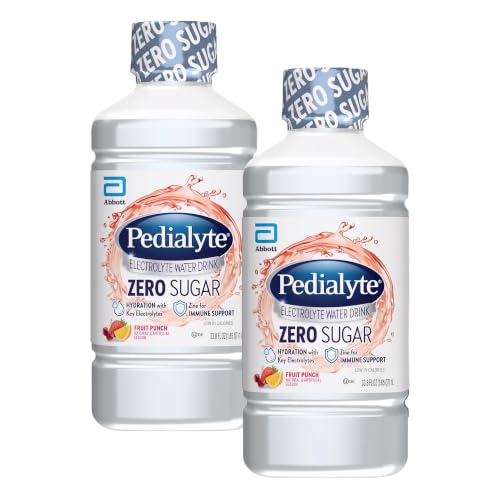 Image 6 of Fruit Punch / 33.8 Fl Oz (Pack of 8) for the product Pedialyte Electrolyte Water with Zero Sugar Hydration Drink