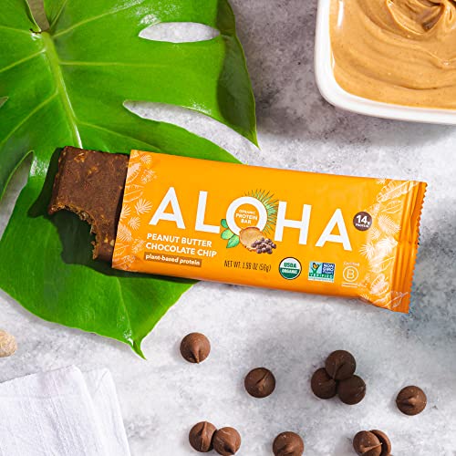 Image 6 of ALOHA Organic Plant Based Protein Bars - 3 Flavor Variety Pack - 12 Count, 1.9oz Bars