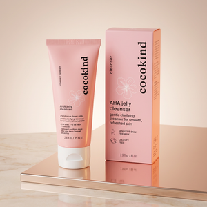 Cocokind AHA Jelly Cleanser, Gentle Face Wash and AHA BHA Cleanser with Hyaluronic Acid, Exfoliating Face Wash for Oily Skin