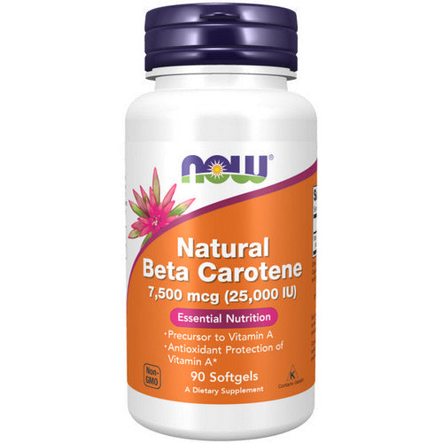Now Foods Natural Beta Carotene 25000 IU 90 Sofgels