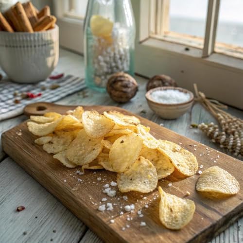 Image 6 of popchips Popchips Potato Chips, Sea Salt & Vinegar, 4ct 5.0oz Share Bags