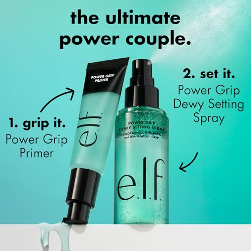 Image 6 of e.l.f. Power Grip Dewy Setting Spray, Hydrating Mist, Dewy Glow Finish