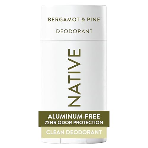 Image 1 of Default Title for the product Native Deodorant Contains Naturally Derived Ingredients, 72 Hour Odor Control, Deodorant for Women and Men, Aluminum Free, Bergamot & Pine 2.65oz
