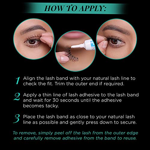 Image 5 of Ardell Natural Lashes False Eyelashes, 104 Black, 4 Pack