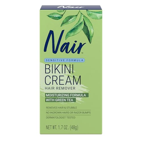 Image 1 of 1.7 Ounce (Pack of 1) for the product Nair Bikini Cream with Green Tea Sensitive Formula, 1.7 Ounce