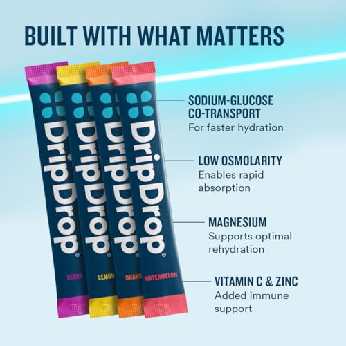 Image 4 of DripDrop Hydration Berry & Orange Bundle, Electrolyte Packets, 64 Count