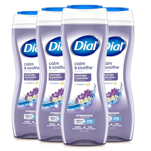 Image 1 of Default Title for the product Dial Body Wash Calm & Soothe Lavender & Jasmine Scent 16 fl oz 4-Pack