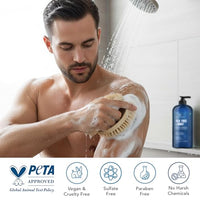 Thumbnail for Image 4 of Botanic Hearth Tea Tree & Mint Body Wash with Silicone Body Brush 16 fl oz