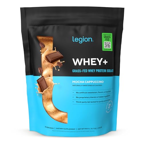 Image 10 of Mocha Cappuccino / 30 Servings (Pack of 1) for the product Legion Whey+ Protein Isolate Grass Fed