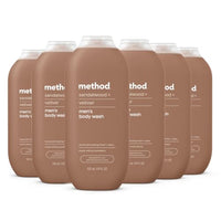Thumbnail for Image 10 of Sandalwood + Vetiver / 18 Fl Oz (Pack of 6) for the product Method Men’s Body Wash