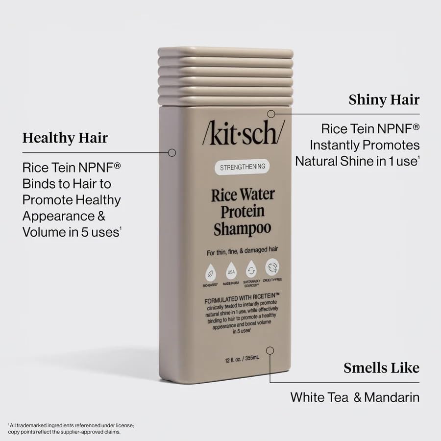 Image 3 of Kitsch Strengthening Rice Water Shampoo for Hair Growth – 12.3 oz