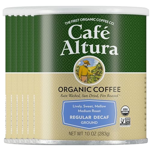 Image 1 of Default Title for the product Cafe Altura Ground Organic Coffee, Regular Roast Decaf, 10 oz Can