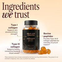 Thumbnail for Image 4 of Black Girl Vitamins Collagen Gummies for Hair, Skin, and Nail Support, 60ct