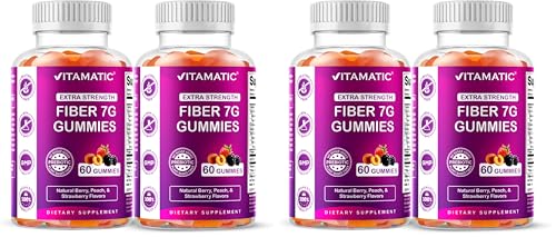 Image 3 of Berry, Peach & Strawberry / 120 Count (Pack of 2) for the product Vitamatic Extra Strength Prebiotic Fiber Gummies