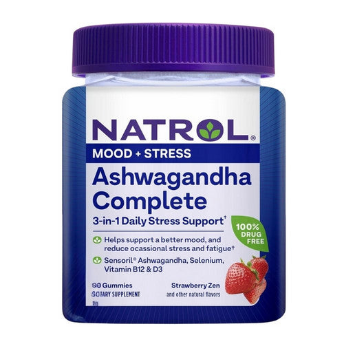Natrol Ashwagandha Complete Gummies Strawberry Zen 30 Count