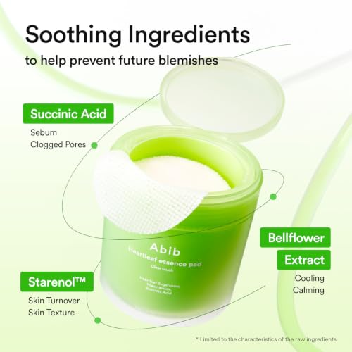 Image 5 of Abib Heartleaf Essence Pad Clear Touch 70 Pads 8.45 fl oz