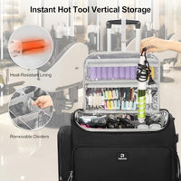 Thumbnail for Image 2 of Relavel Hair Tools Travel Bag, Rolling Makeup Case, Heat Resistant Lining