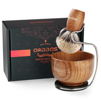 Thumbnail for Image 5 of Brown-Badger Hair for the product Anbbas Shaving Brush Set for Men