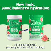 Thumbnail for Image 5 of Ultima Replenisher Electrolyte Powder Drink Mix Bundle ? Sugar Free ? Watermelon, 90 Serving Canister and 20 Stickpacks ? 6 Electrolytes and Minerals ? Keto Friendly, Vegan, Non-GMO