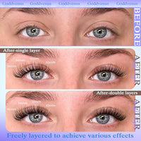 Thumbnail for Image 36 of Goddvenus Eyelash Extensions Wispy Natural DIY C Curl Individual Lashes Clusters