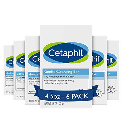 Image 4 of Unscented / 4.5 Ounce (Pack of 72) for the product Cetaphil Gentle Cleansing Bar Soap for Sensitive & Dry Skin