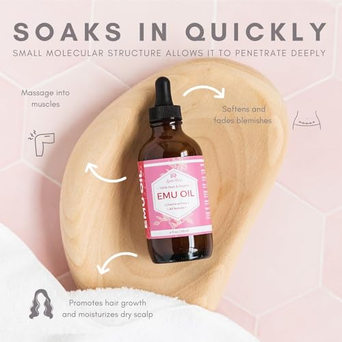 Image 3 of Leven Rose Emu Oil 100% Pure Natural Scar Minimizer Anti Aging Skin Moisturizer 16 oz