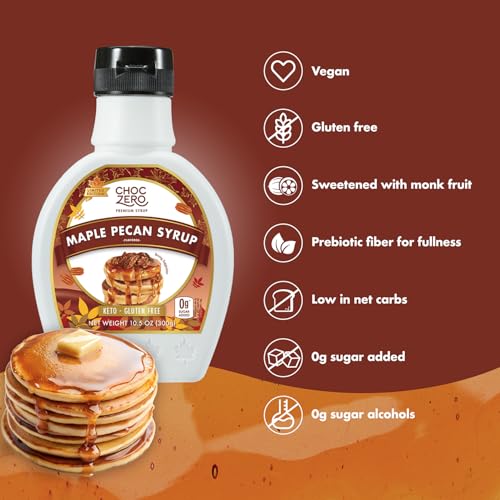 Image 3 of ChocZero Sugar Free Maple Pecan Syrup, 10.5 oz Bottle