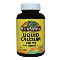 Thumbnail for Nature's Blend Natures Blend Liquid Calcium With Vitamin D 600 mg 100 caps