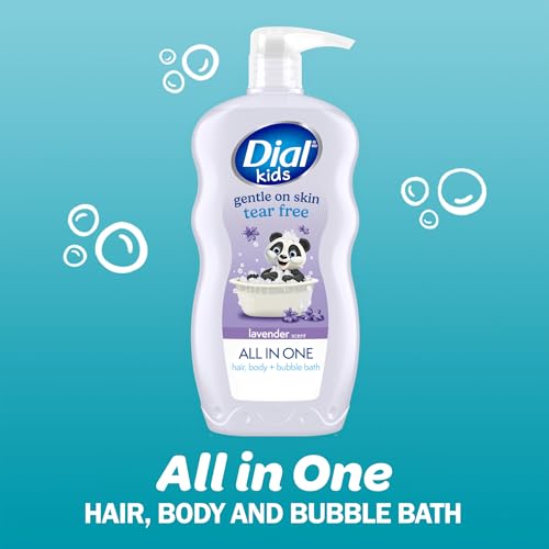 Image 2 of Dial Kids Lavender 3-in-1 Body + Hair + Bubble Bath, 24 Fl Oz, 4-Pack
