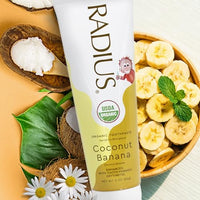 Thumbnail for Image 6 of RADIUS USDA Kids Organic Toothpaste, Coconut Banana, 3 Oz