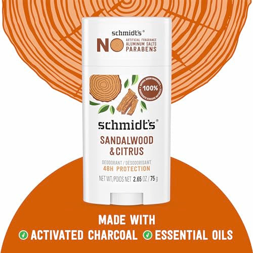 Image 7 of Schmidt's Aluminum-Free Vegan Deodorant Sandalwood & Citrus 2.65 oz