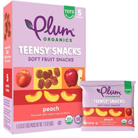 Thumbnail for Image 3 of Peach / 5 Count (Pack of 8) for the product Plum Organics Teensy Snacks Organic Toddler Fruit Snacks