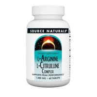 Thumbnail for Source Naturals L-Arginine L-Citrulline Complex 60 Tabs