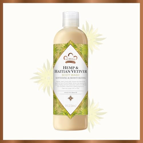 Image 5 of Nubian Heritage Body Wash Indian Hemp & Haitian Vetiver Cleanser 13 oz
