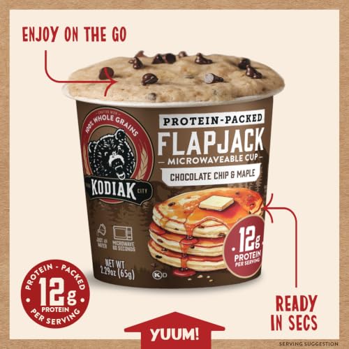 Image 5 of KODIAK CAKES Pancake On The Go, Chocolate Chip & Maple, 2.29 Oz (Pack Of 12)