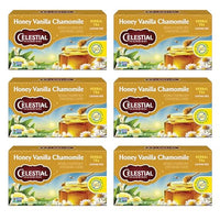 Thumbnail for Image 1 of Default Title for the product Celestial Seasonings Chamomile Tea Bags - Honey Vanilla Herbal Tea, Caffeine Free, 20 Bags Per Box (Pack of 6)