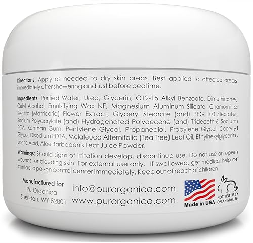 Image 6 of PurOrganica Urea Cream 20% for Feet, Daily Foot Cream for Dry Cracked Heels