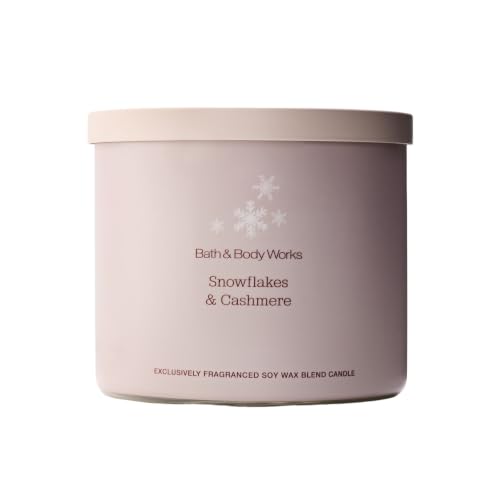 Image 1 of Default Title for the product Bath & Body Works 3-Wick Candle, Snowflakes & Cashmere Scent