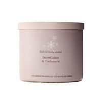 Thumbnail for Image 1 of Default Title for the product Bath & Body Works 3-Wick Candle, Snowflakes & Cashmere Scent