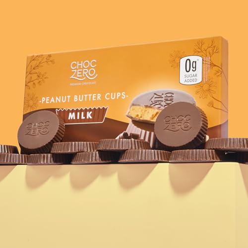Image 5 of ChocZero Sugar Free Milk Chocolate Peanut Butter Cups, 4 Pack