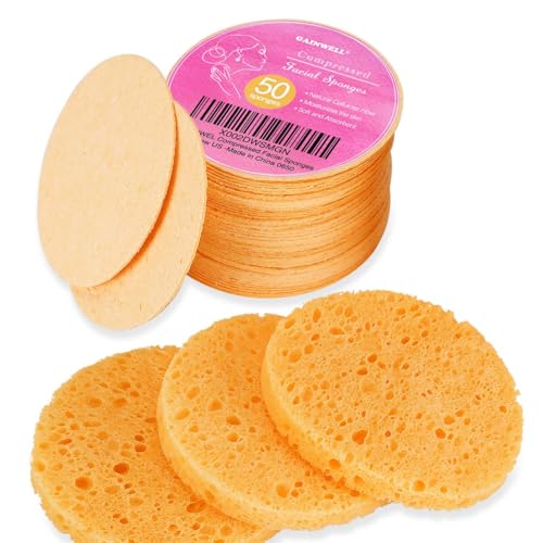 Image 1 of Yellow / 50 Count (Pack of 1) for the product GAINWELL Compressed Facial Sponges