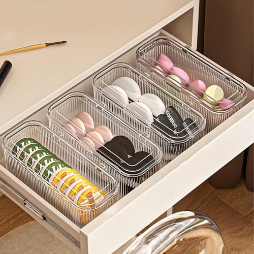 Image 8 of JessLab Makeup Brush Holder with Lid, Makeup Sponge Storage Case