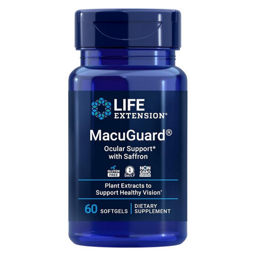 Life Extension Macuguard Ocular Support With Saffron 60 Softgels