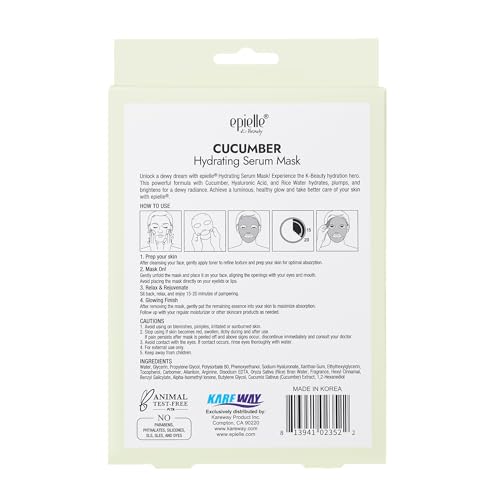 Image 2 of Epielle Cucumber Hydrating Serum Sheet Masks (5pk)
