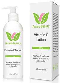 Thumbnail for Image 1 of 8 Fl Oz (Pack of 1) for the product Vitamin C Face & Body Lotion 15% - with Shea Butter & Jojoba Oil - 8 oz