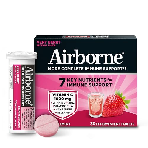 Image 1 of Default Title for the product Airborne Immune Support Effervescent Tablets, Very Berry Flavor - 30ct